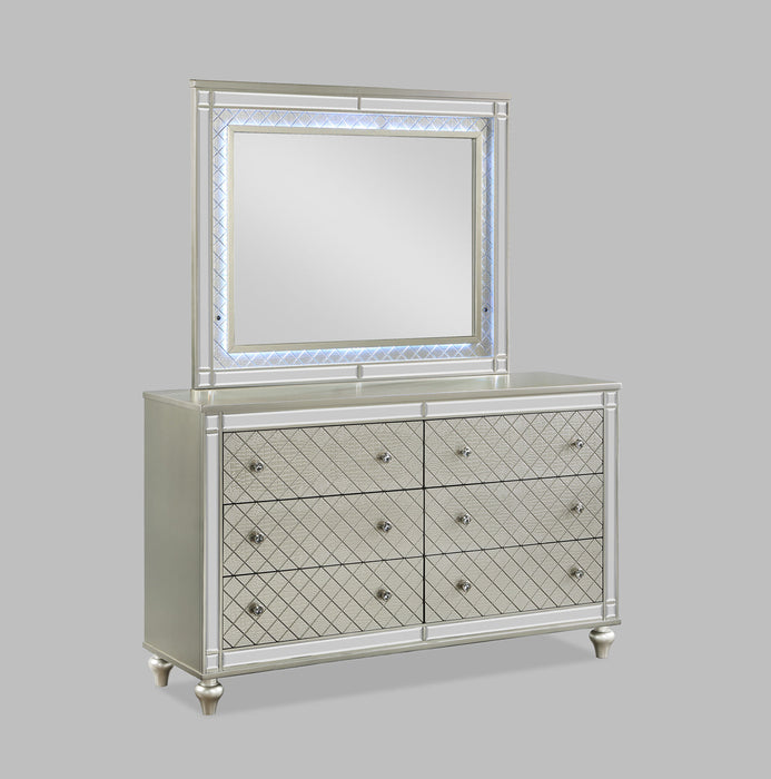 Cristian Champagne Bedroom Mirror (Mirror Only)