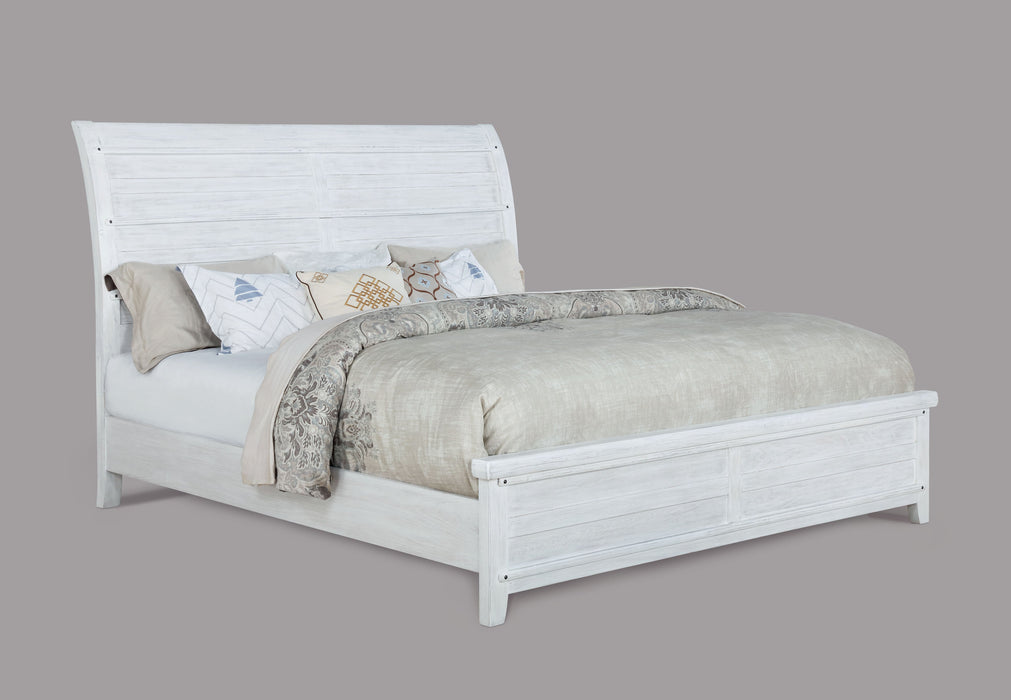 Maybelle White Queen Sleigh Bed