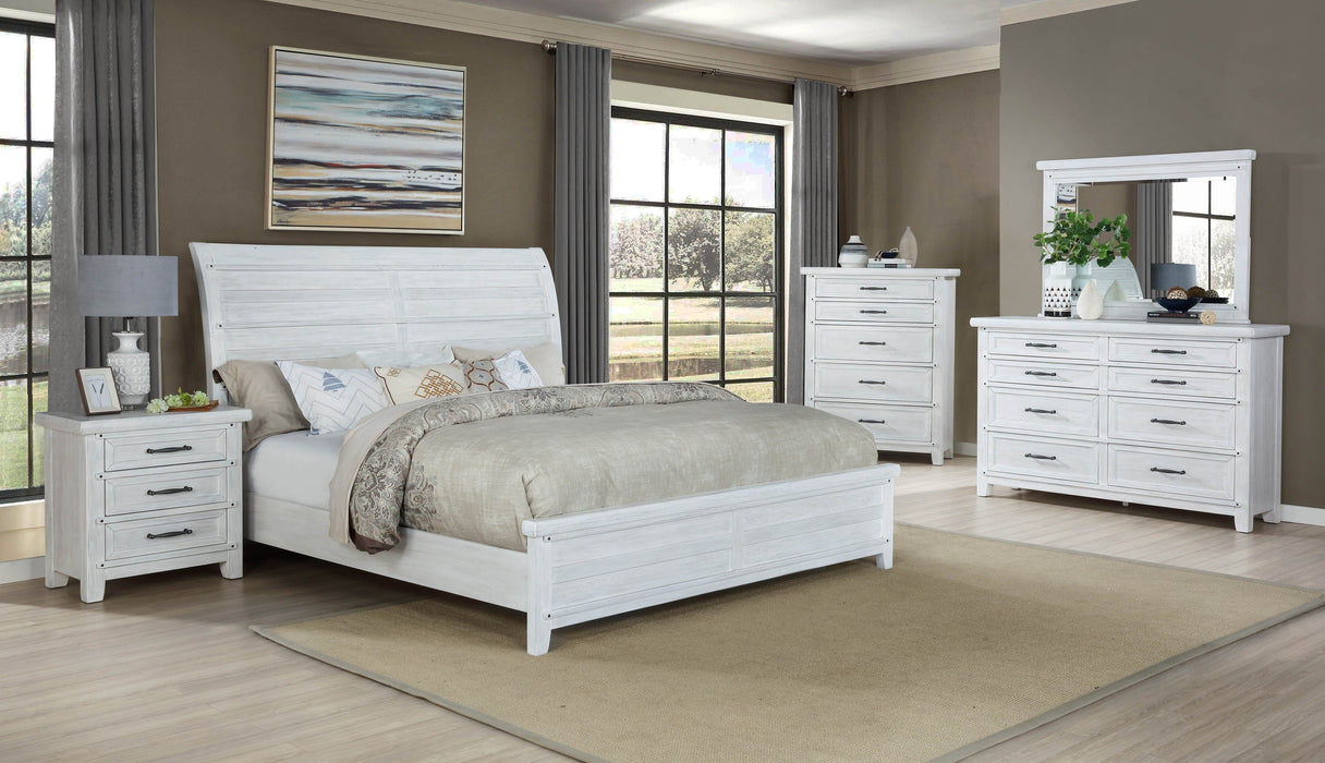 Maybelle White Sleigh Bedroom Set