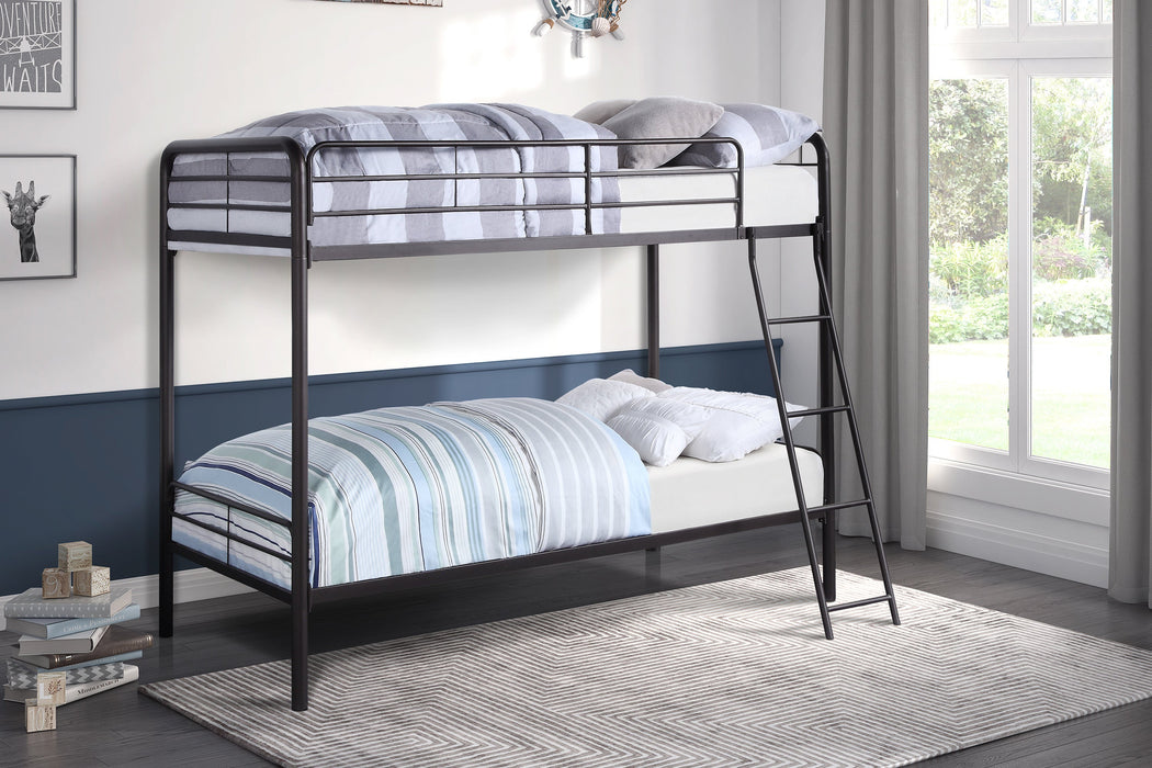 Lunar Dark Bronze Metal Twin/Twin Bunk Bed