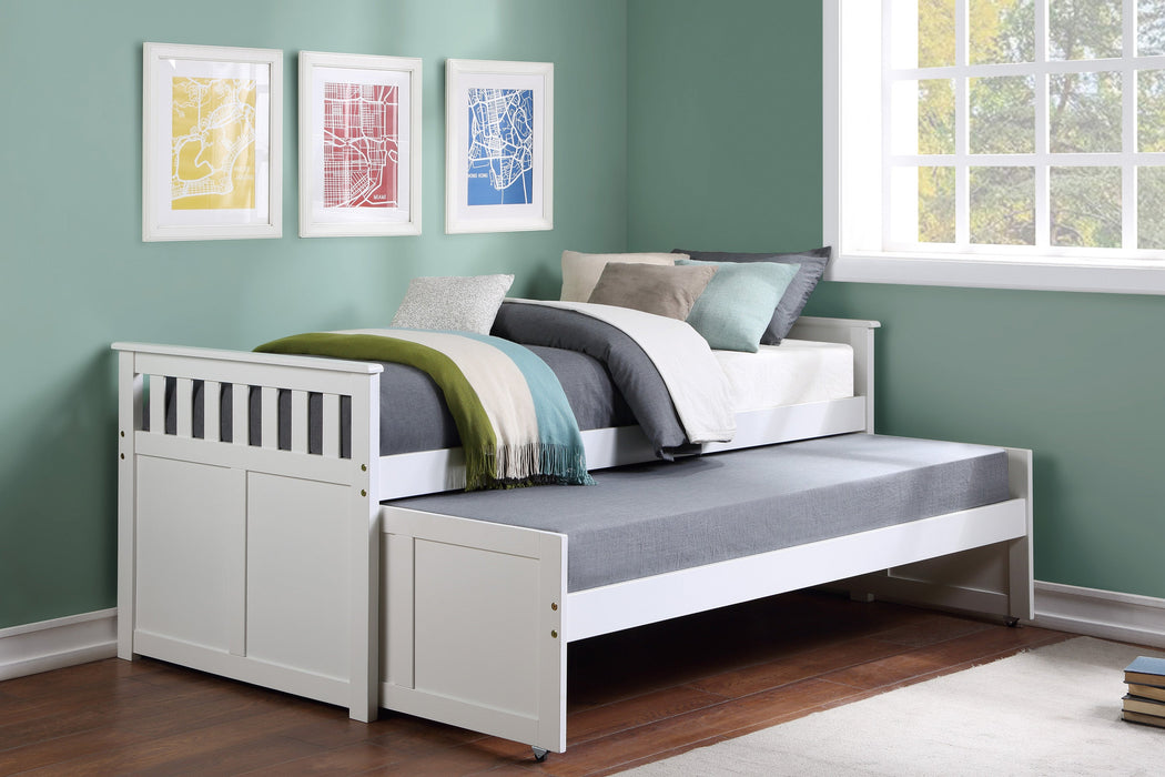 Galen White Twin/Twin Bed