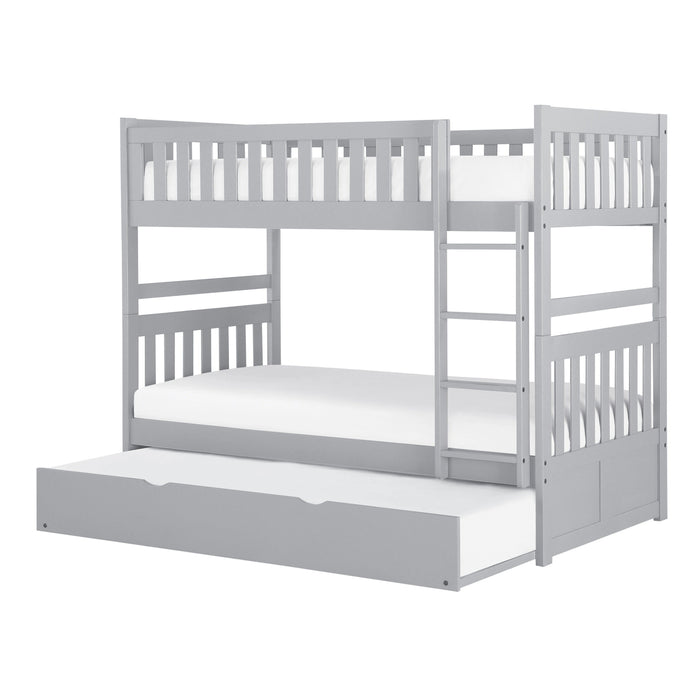 Orion Gray Twin/Twin Bunk Bed with Twin Trundle