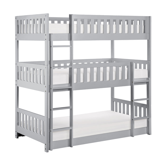 Orion Gray Twin Triple Bunk Bed