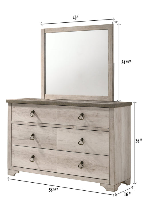 Patterson Driftwood Bedroom Mirror (Mirror Only)