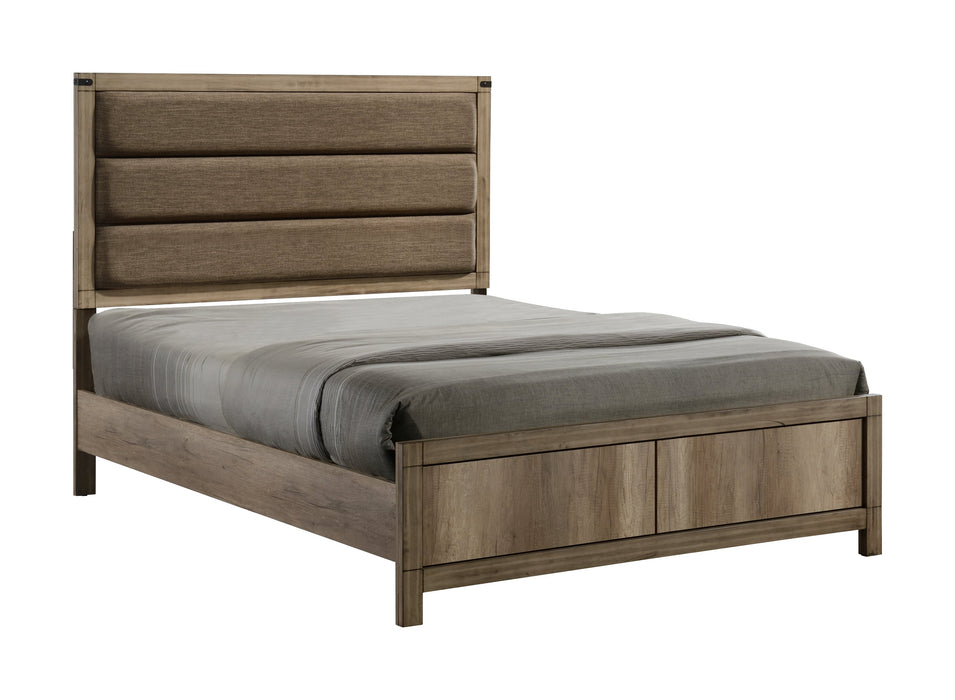 Matteo Melamine King Upholstered Panel Bed