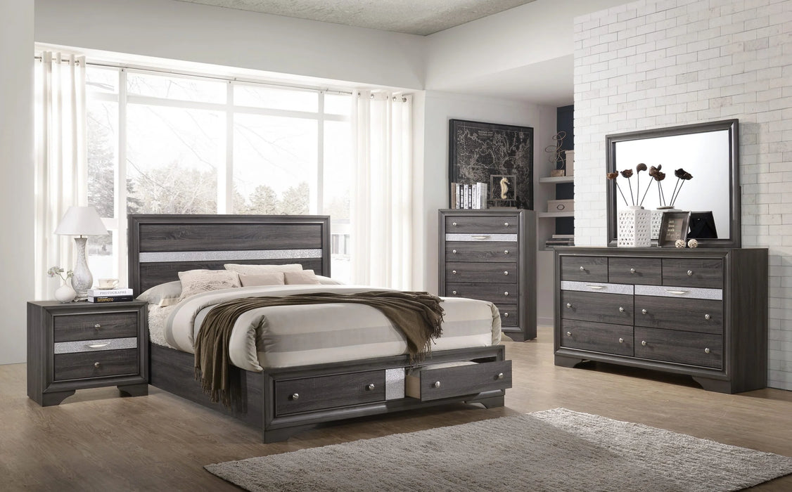 Matrix Gray 4Pc Bedroom Set Full Bed