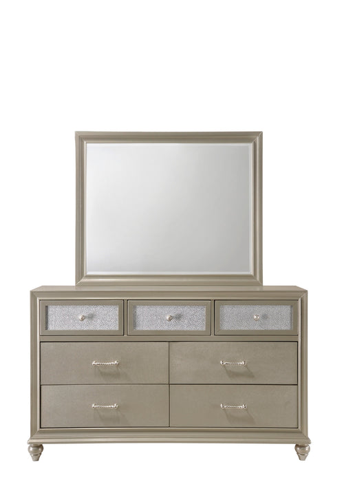 Lila Champagne Upholstered Panel Youth Bedroom Set