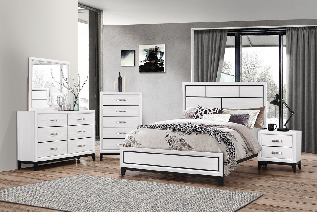Akerson Chalk Twin Panel Bed