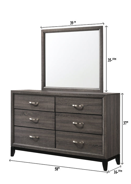 Akerson Gray Bedroom Mirror (Mirror Only)
