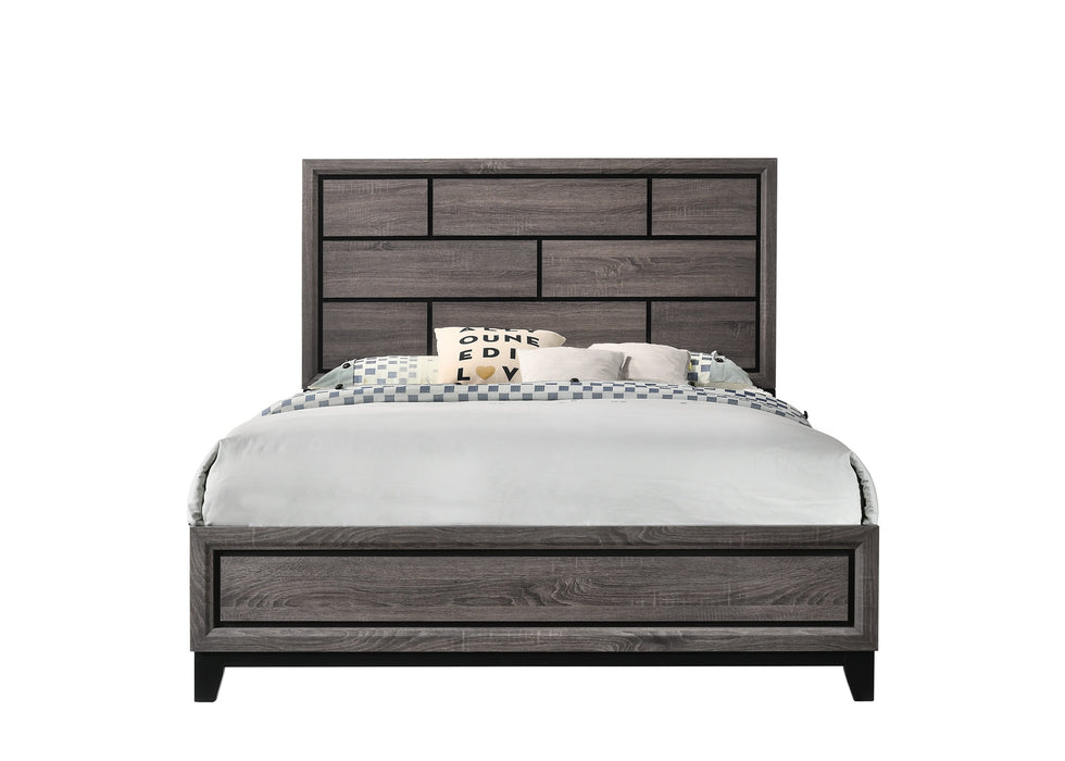 Akerson Gray Full Panel Bed