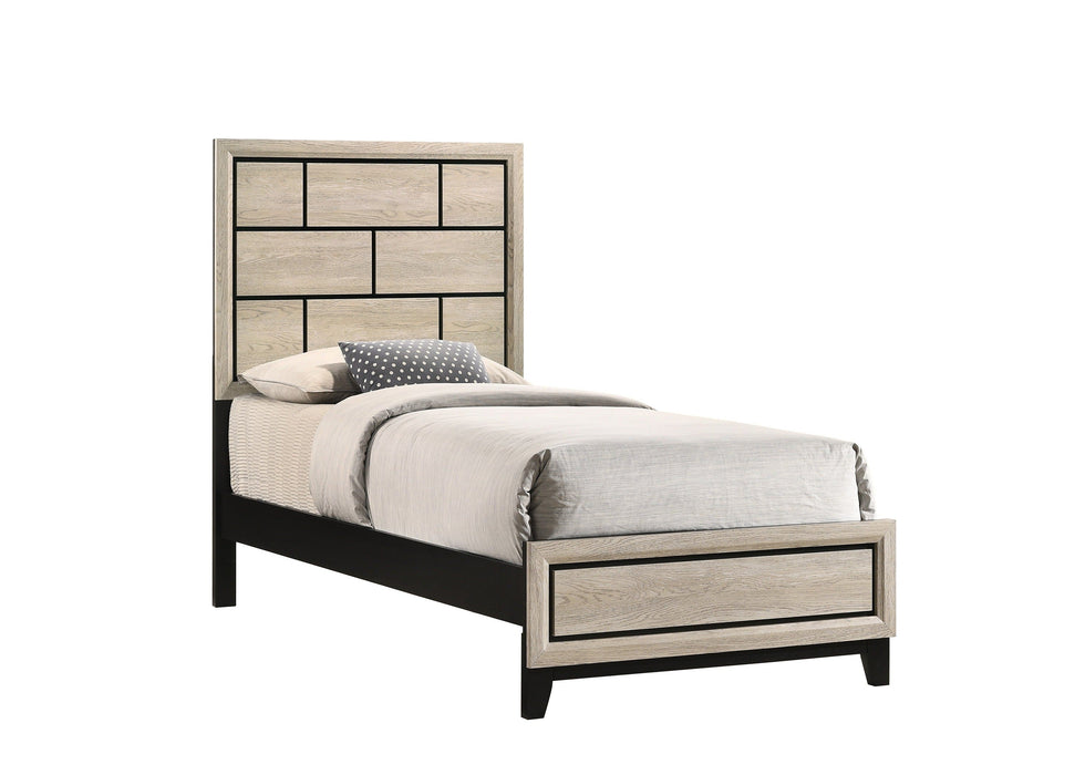 Akerson Driftwood Twin Panel Bed