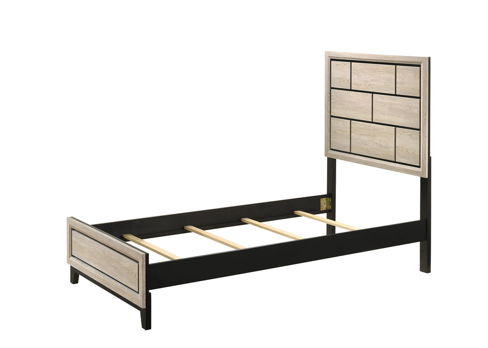 Akerson Driftwood Twin Panel Bed