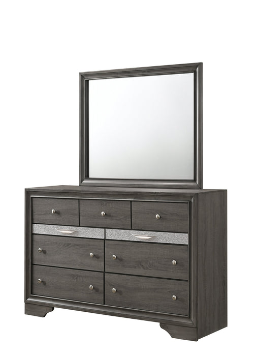 Regata Gray/Silver Storage Platform Bedroom Set