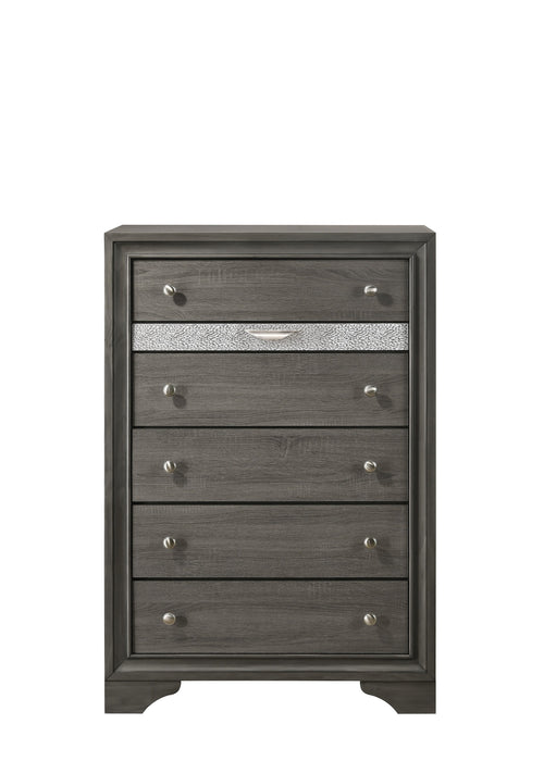 Regata Gray/Silver Storage Platform Bedroom Set