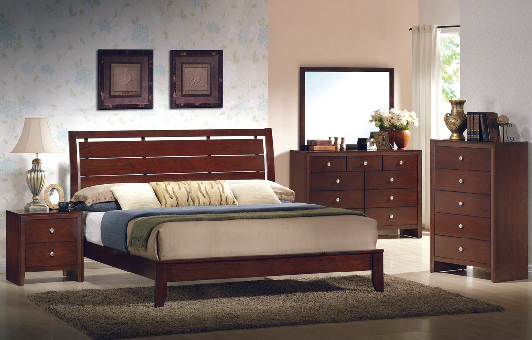 Evan Cherry King Panel Bed