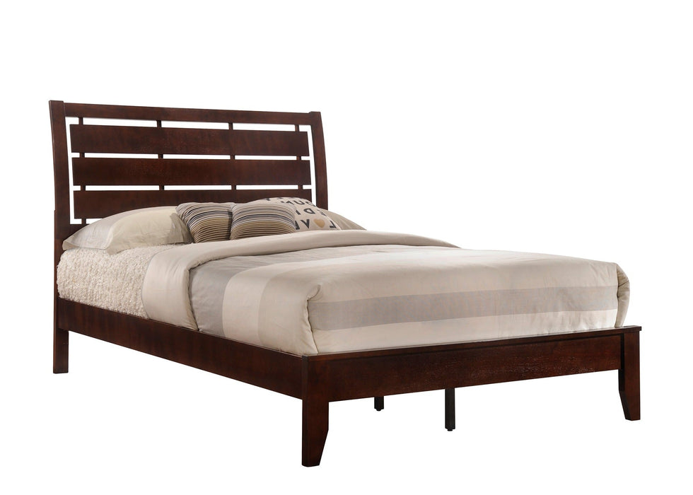 Evan Cherry Queen Panel Bed