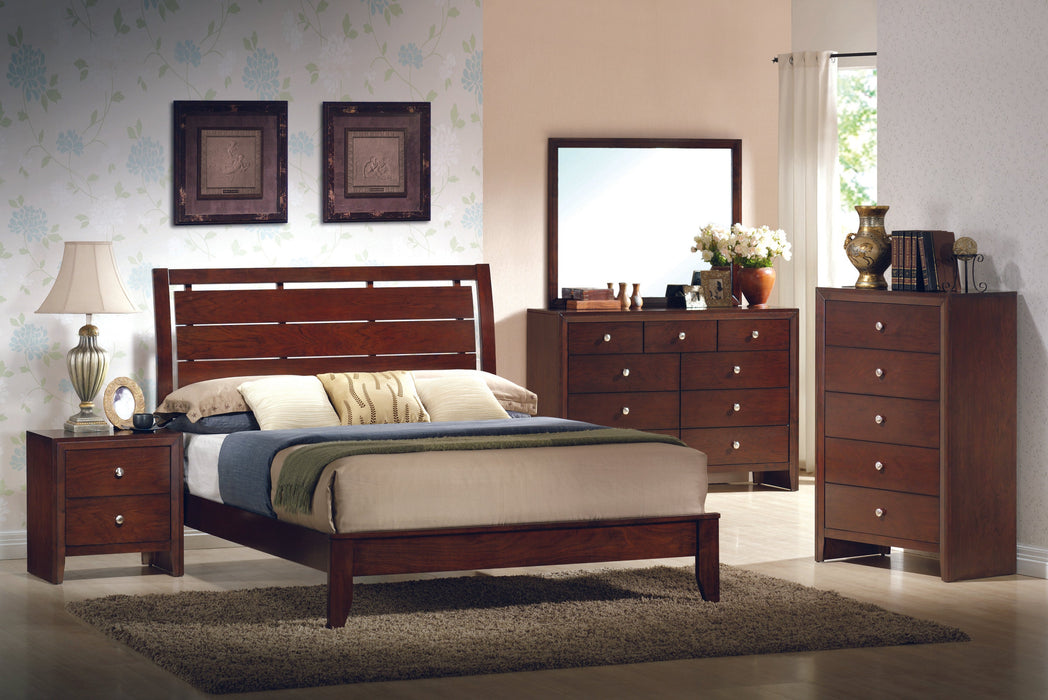 Evan Cherry Panel Bedroom Set