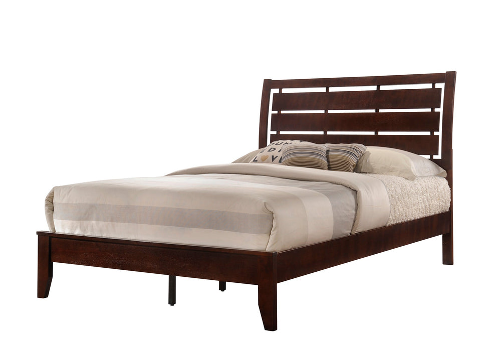 Evan Cherry Panel Bedroom Set