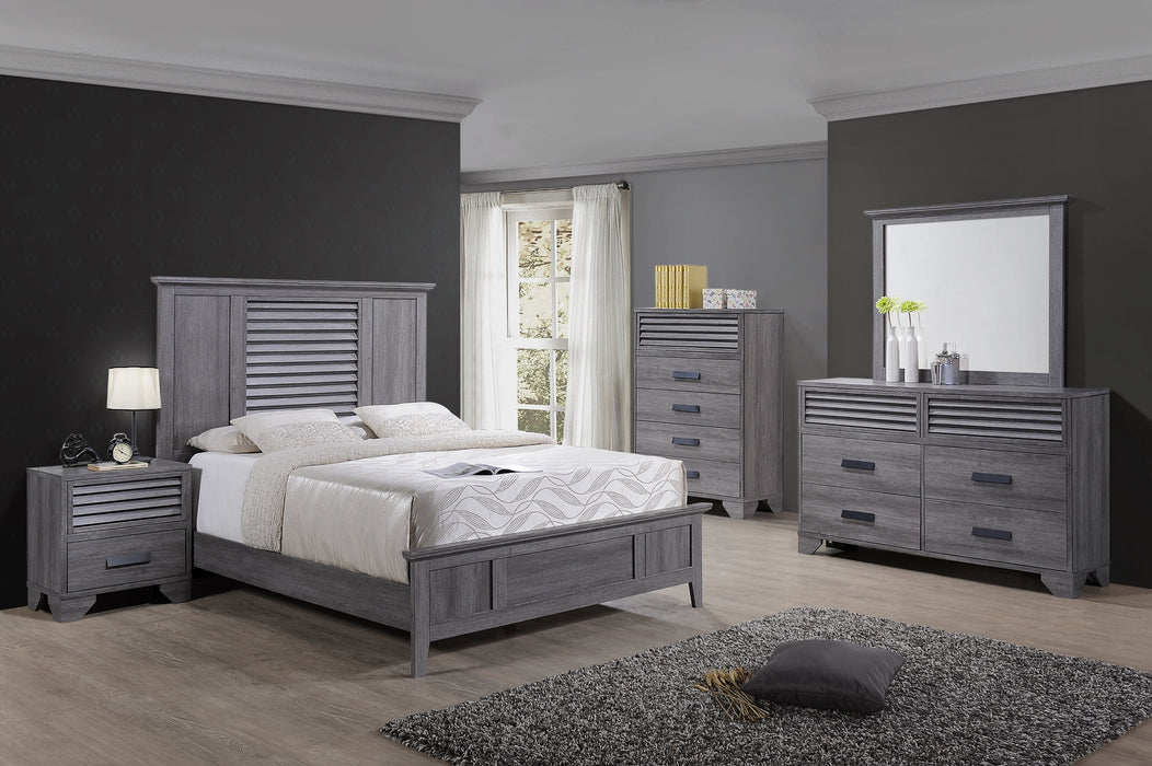 Sarter Gray King Panel Bed