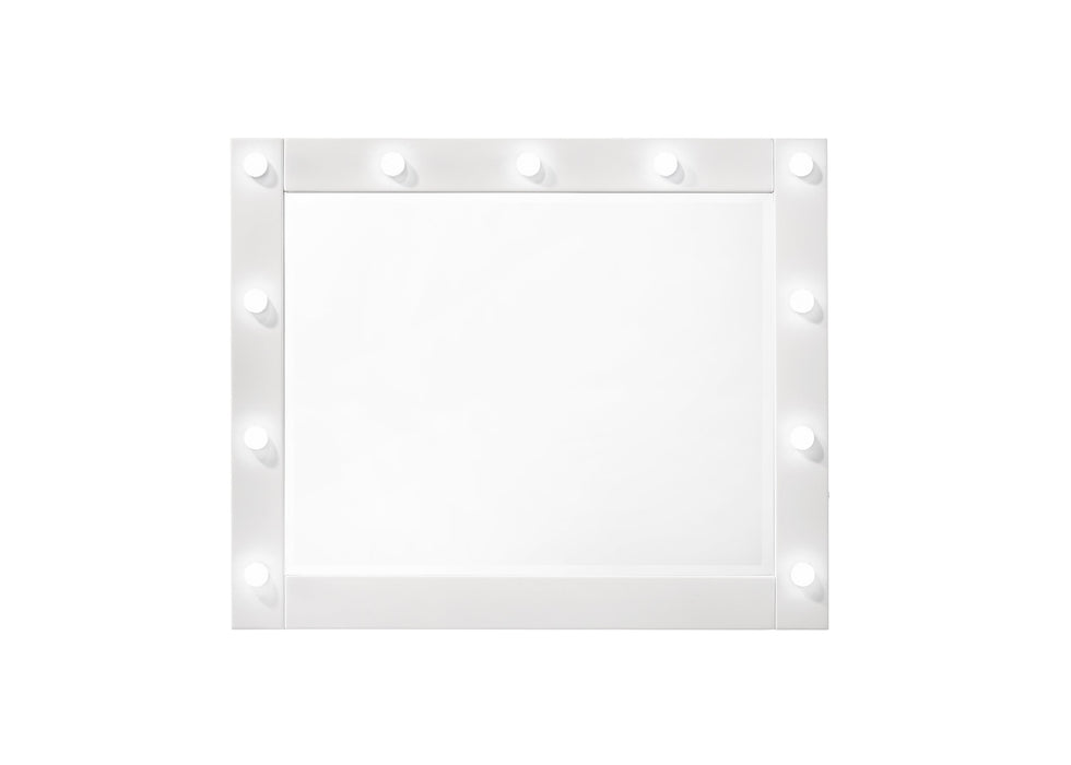 Avery White Makeup Vanity Set with Lighted Mirror