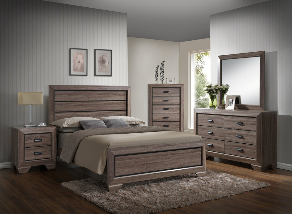 Farrow Grayish Brown Panel Bedroom Set