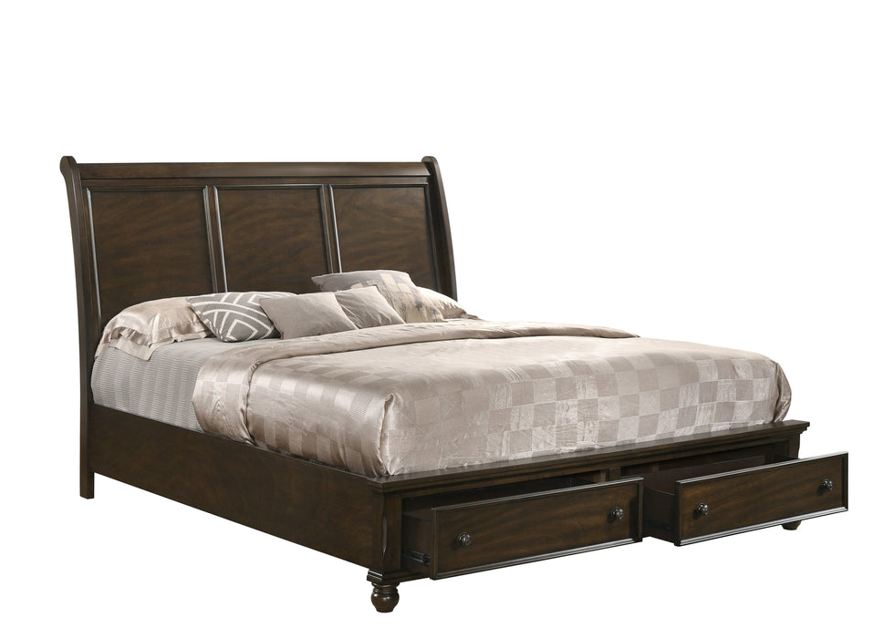 Lara Brown Queen Storage Platform Bed