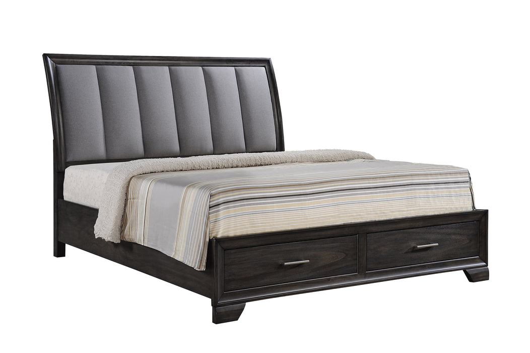 Jaymes Gray King Storage Platform Bed