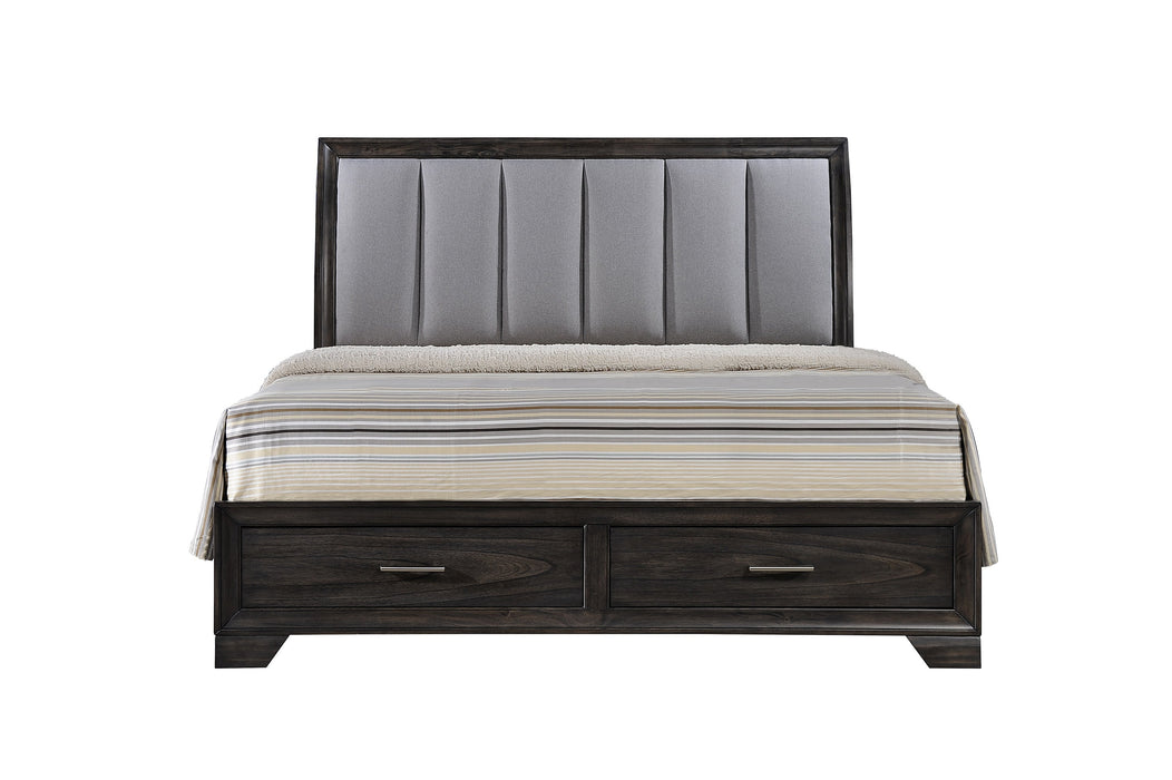 Jaymes Gray King Storage Platform Bed