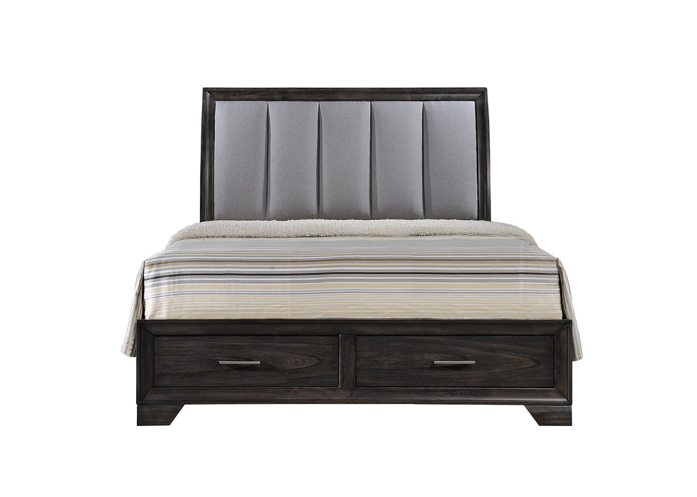 Jaymes Gray Queen Storage Platform Bed