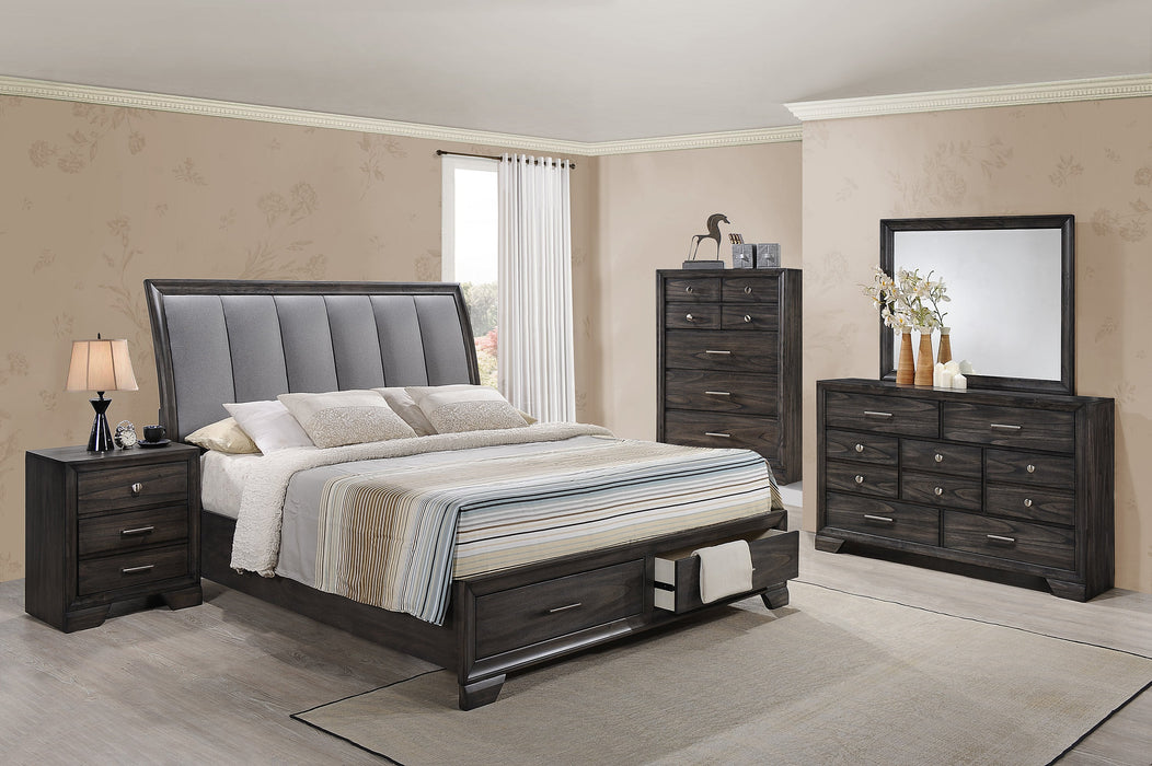 Jaymes Gray King Storage Platform Bed