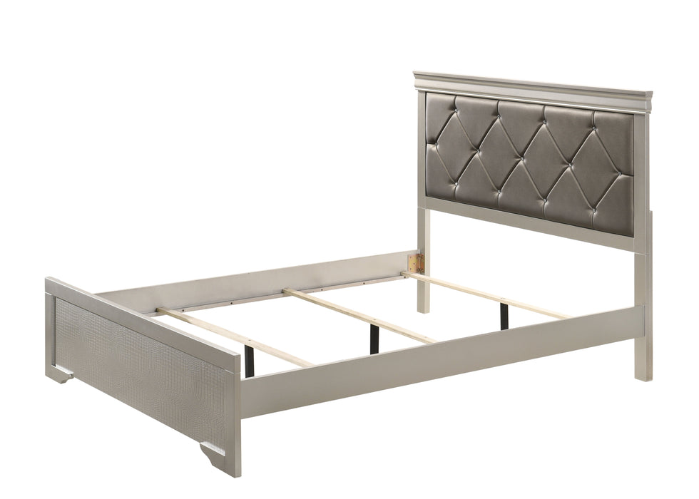 Amalia Silver Queen Panel Bed