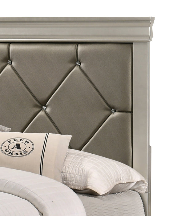 Amalia Silver Queen Panel Bed