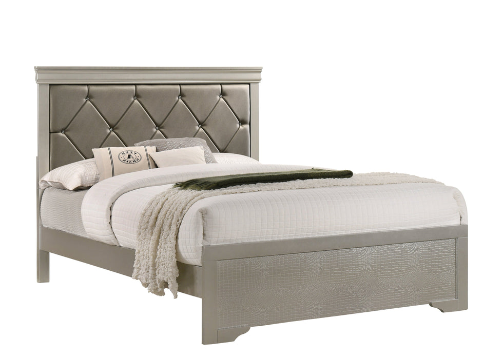 Amalia Silver Queen Panel Bed