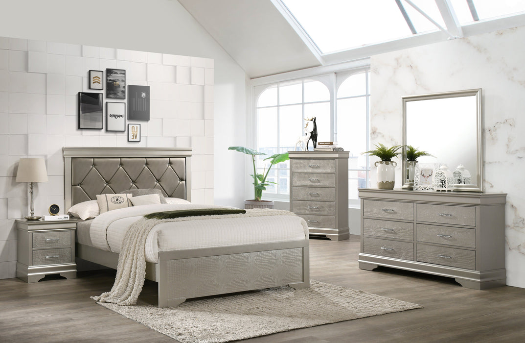 Amalia Silver Panel Youth Bedroom Set