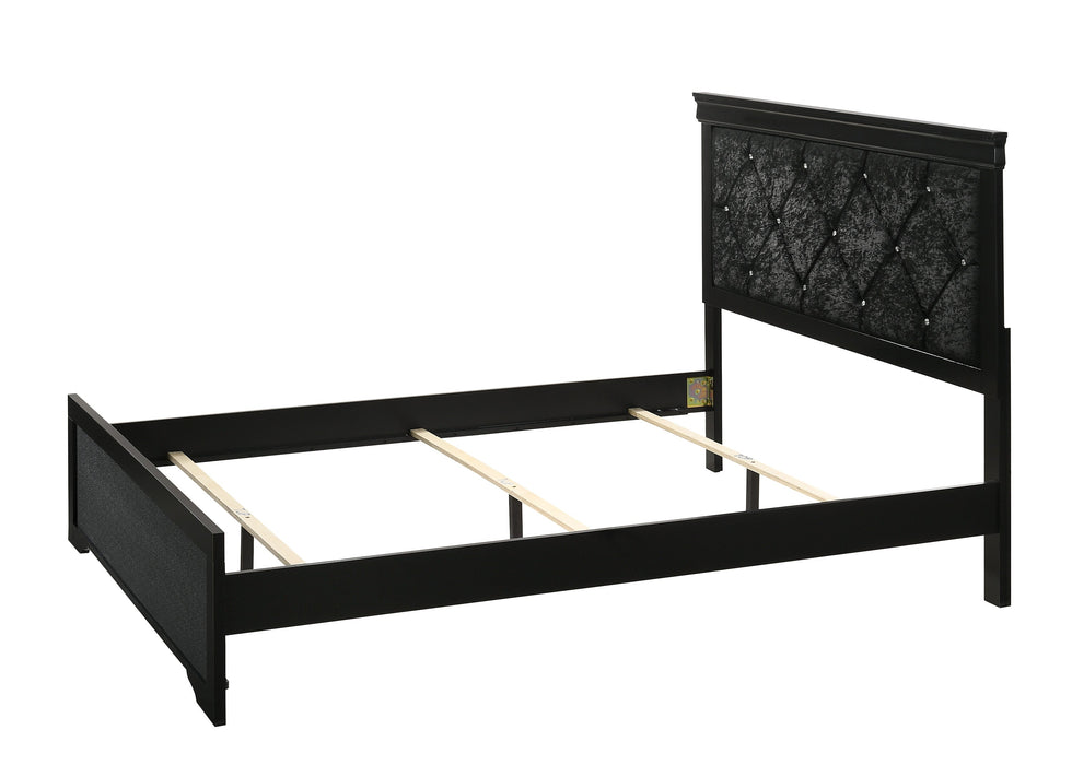 Amalia Black Twin Panel Bed