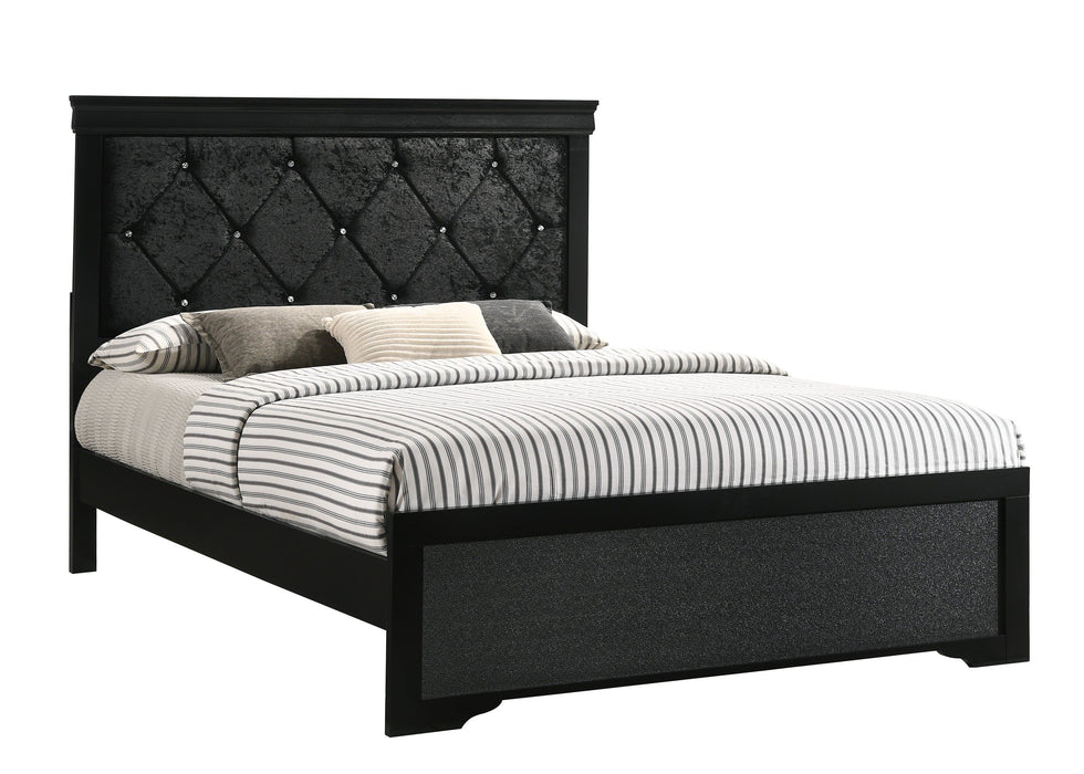 Amalia Black Full Panel Bed
