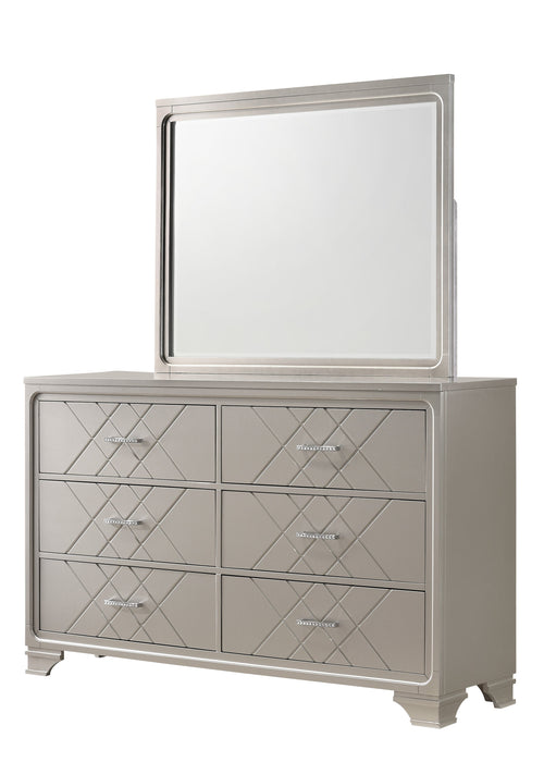 Phoebe Champagne Silver Bedroom Mirror (Mirror Only)