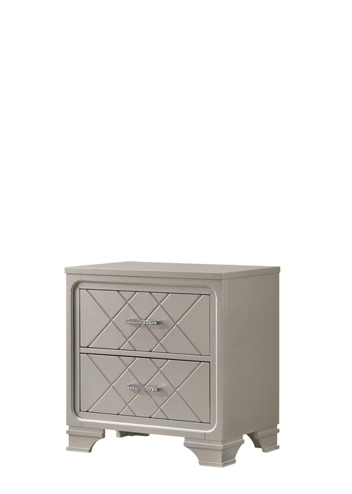 Phoebe Champagne Silver Nightstand