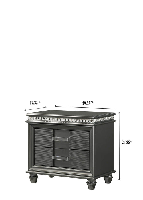 Adira Gray Nightstand