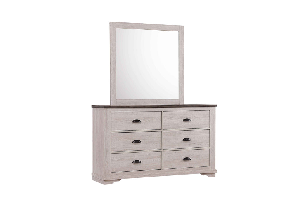 Coralee Chalk/Gray Bedroom Mirror (Mirror Only)