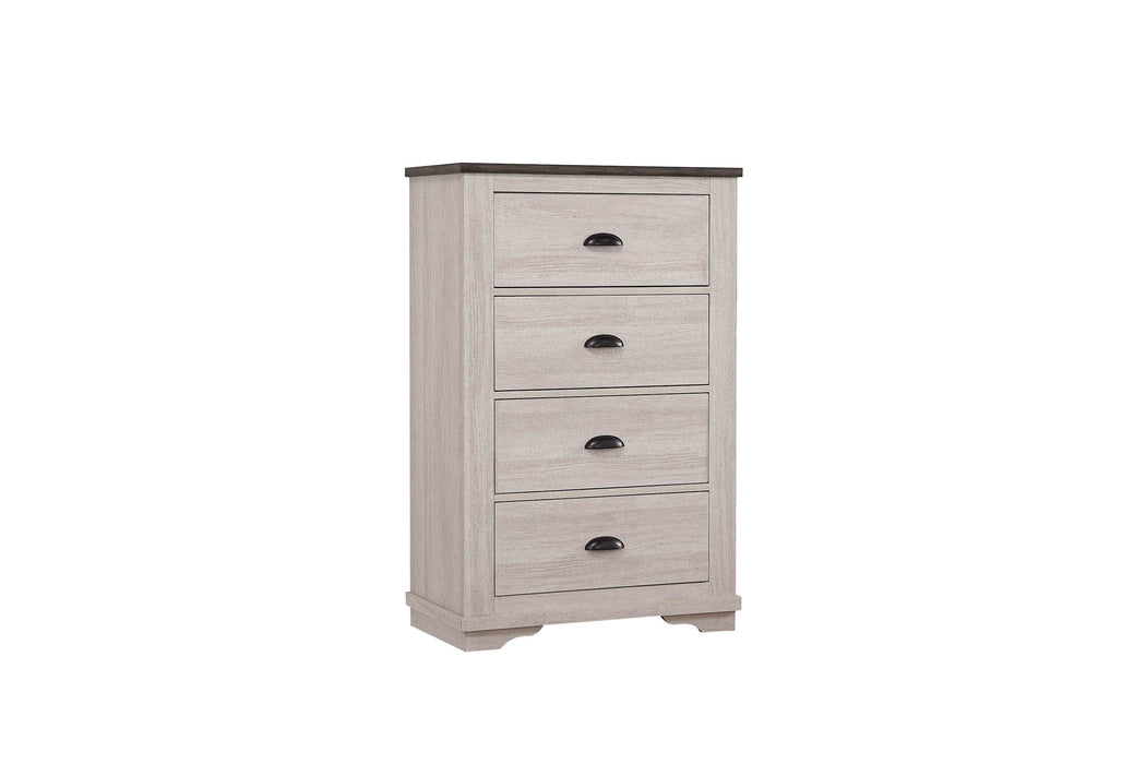 Coralee Chalk/Gray Sleigh Bedroom Set