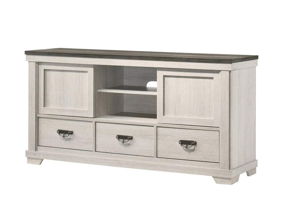 Leighton Cream/Brown TV Stand