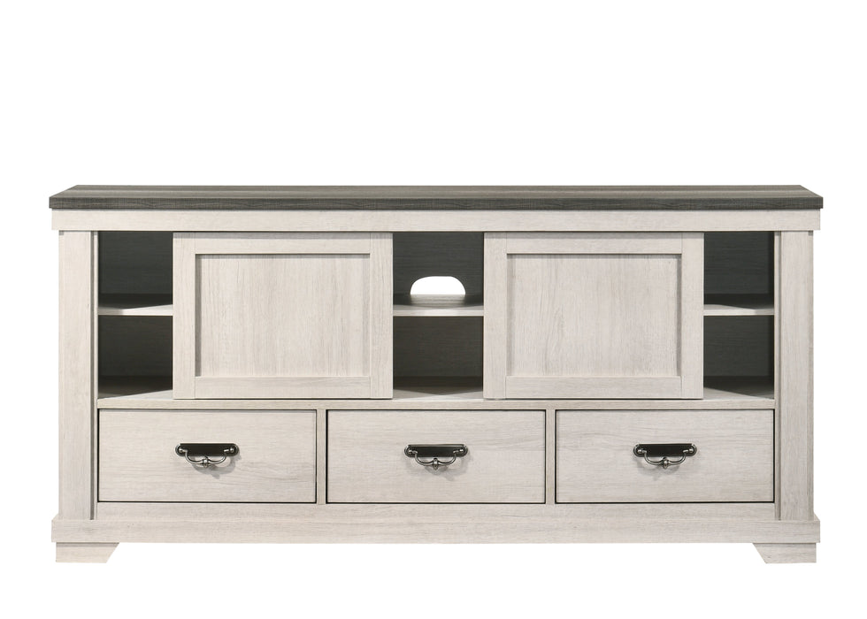 Leighton Cream/Brown TV Stand