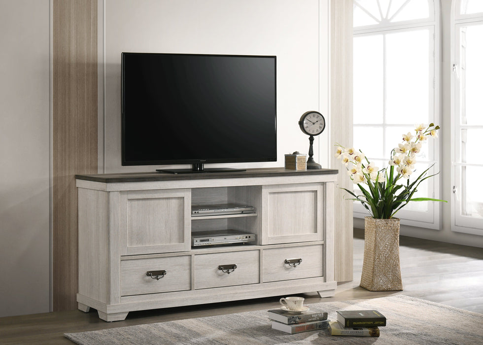 Leighton Cream/Brown TV Stand