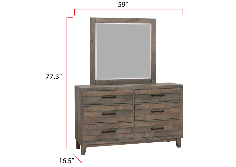 Tacoma Rustic Brown Panel Bedroom Set