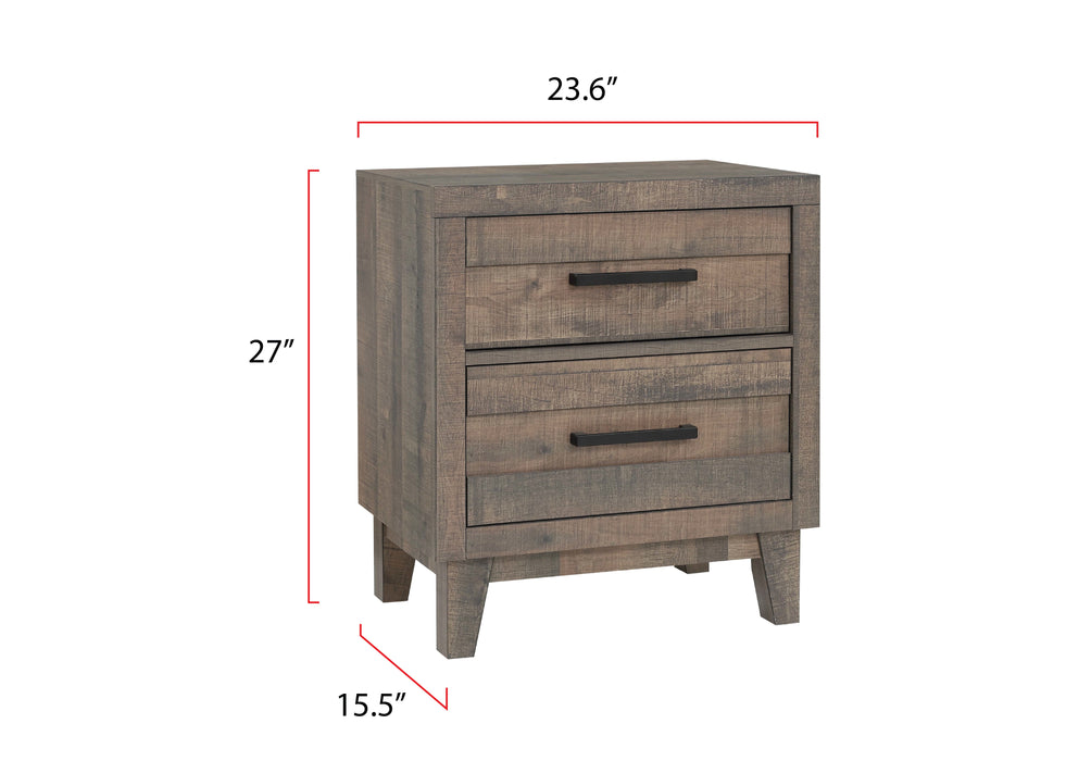 Tacoma Rustic Brown Nightstand