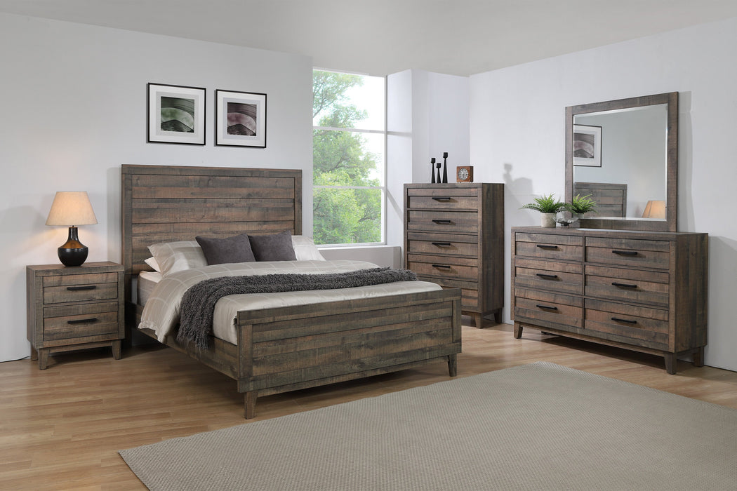 Tacoma Rustic Brown Panel Bedroom Set