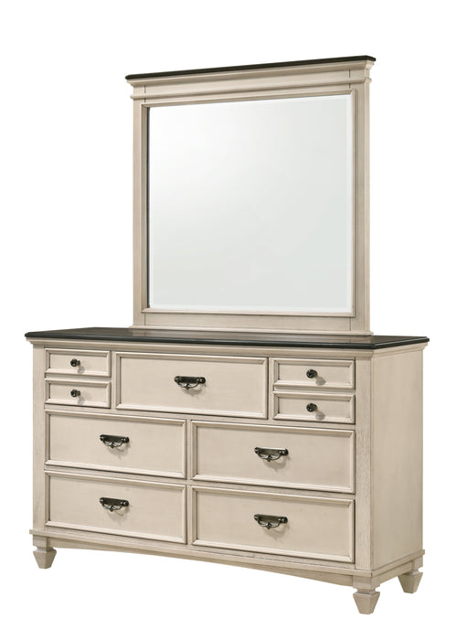 Sawyer Cream/Brown Bedroom Mirror (Mirror Only)