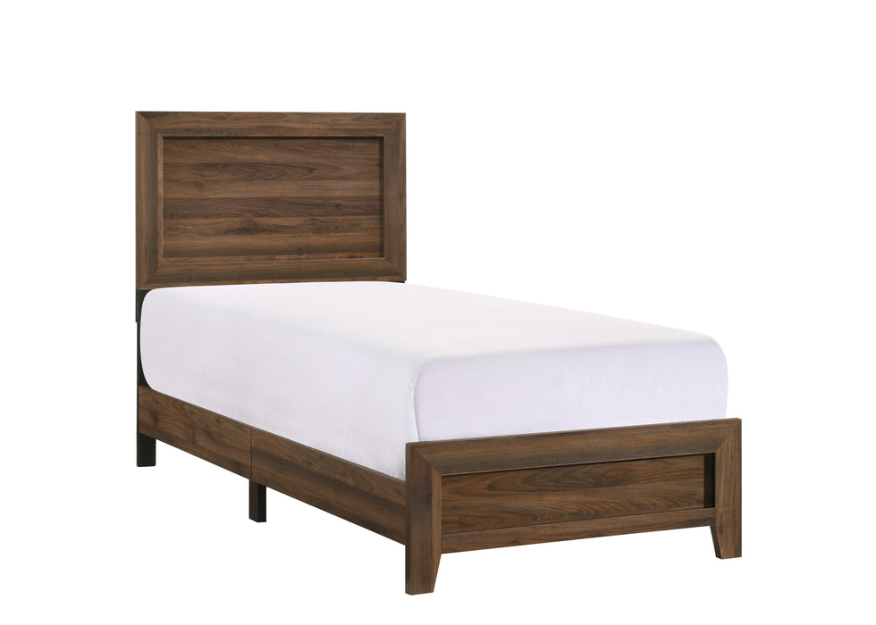 Millie Cherry Brown Twin Panel Bed