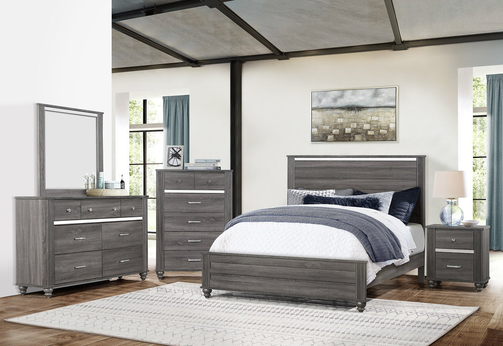 Gaston Gray Queen Panel Bed